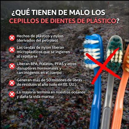 Cepillo de dientes de Bambú y Cerdas de Jabalí Naturalia (paquete de 4ud)